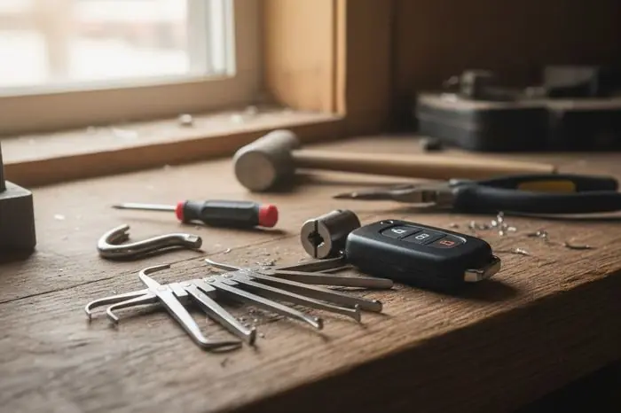 Truck key-cutting and programming tools used by Fast Valdosta Locksmith